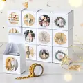 Smartphoto DIY Adventskalender Askar med Runt klistermärke - 24 st