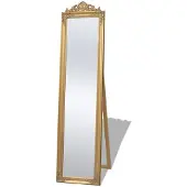 vidaXL Fristående spegel i barockstil 160x40 cm guld