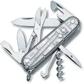 Victorinox Climber, Swiss pocket knife, transparant silver