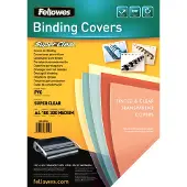 Fellowes Inbindningsomslag A4 300mik. transparent | PVC 100st