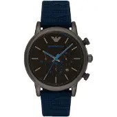 Giorgio Armani Emporio AR11023 Luigi Chronograph Black Rubber Mens Watch