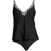 LASCANA Tankini grå / svart / vit