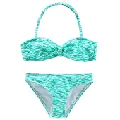 Venice beach Bikini turkos / vit