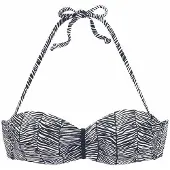 Venice beach Bikiniöverdel 'Sugar' svart / vit