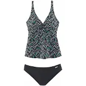 LASCANA Tankini svart / vit