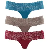 Vivance String taupe / petrol / bordeaux