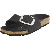 Birkenstock för kvinnor. 1006523 Sandaler i läder Madrid (smal passform) svart (37), Hud, Karta, Ingen, Casual