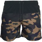 Urban Classics Badshorts brun / ljusbrun / oliv / svart