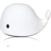 Filibabba Lampa - The Friendly Whale Christian - 14,5 cm - Vit - - One Size - Nattlampa