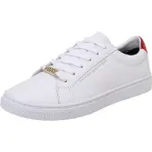 Tommy Hilfiger Låg sneaker 'Essential' guld / röd / vit