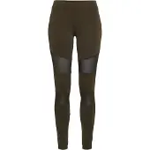 Urban Classics Leggings 'Tech Mech' oliv
