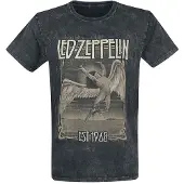 Ginza.se Led Zeppelin: Unisex T-Shirt/Faded Falling (Black) (Small)