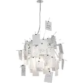Ingo Maurer Taklampa , Zettel'z 6, Vit, Vardagsrum, Papper / papp