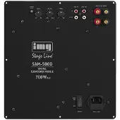 Monacor SAM-500D, 500 W, Aktiv subwoofer, 20 - 200 Hz, 700 W, 22000 ohm (O), Sort