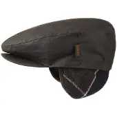 Barbour för män. MHA0294 Grön vaxmönstrad basker (L), Casual, Bomull