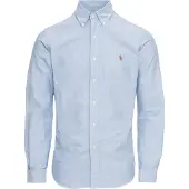 Ralph Lauren för män. 710549084007 Oxfordskjorta med smal passform blå (XXL), Casual, Bomull, Lång ärm