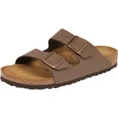 Birkenstock för kvinnor. 151183 Sandaler i läder Arizona Birko-Flor Nubuck (Smal passform) brun (41), Karta, Ingen, Casual