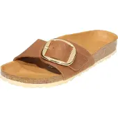 Birkenstock för kvinnor. 1006525 Sandaler i läder Madrid Big Buckle (Smal passform) brun (40), Hud, Karta, Ingen, Casual