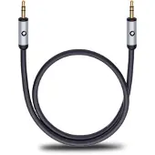 OEHLBACH 60015 Teleplugg Audio Anslutningskabel [1x Teleplugg 3.5 mm - 1x Teleplugg 3.5 mm] 3.00 m Svart guldpläterad kontakt, OFC-ledare