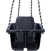 Plasto Baby swing with ropes, black