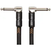 Roland Black Instrument Cable Angled 1/4" 15cm