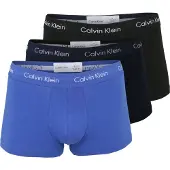 Calvin Klein 3 Pack Low Rise Trunks - Cotton Stretch - - Blue - Men - XL