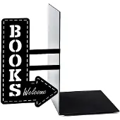 Adlibris Bokstöd Bookshop Svart Metall Balvi