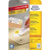 Avery Avtagbara universaletiketter, För alla skrivare, 35,6 x 16,9 mm, Vit