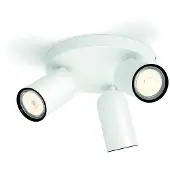 Philips myLiving Pongee tak-/väggspotlight 3 x, Utanpåliggande spotlight, GU10, 3 lampor, LED, 220-240 V, Vit
