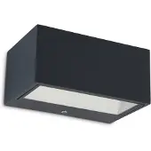 Lutec GEMINI, Väggbelysning för utomhusbruk, Grå, Gjuten aluminium, IP54, Fasad, I
