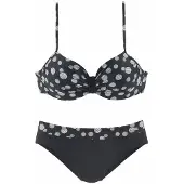 LASCANA Bikini 'Wire Glue' svart / vit