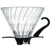 Hario V60-02 droppspridare i glas, svart