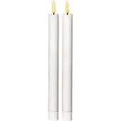 Star Trading LED Antikljus Flamme | 25cm | vit [] 2st