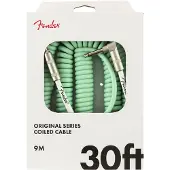 Fender Original Series 9M Rakvinklad / Vinklad Instrumentkabel Surf Green