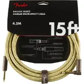 Fender Deluxe 4.5 m Rak / Vinklad Instrumentkabel Tweed