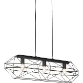 QAZQA Industriell pendellampa svart 3-ljus - Carcass