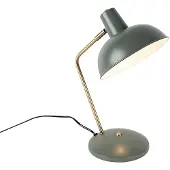 QAZQA Retro bordslampa grön med brons - Milou