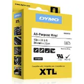 Dymo 1868753 | XTL vinyltejp | svart text - vit tejp | 24mm (original)