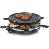 Princess 01.162725.01.001 Raclette 6 pannor, Non-stick-beläggning, Kontrolljus Svart