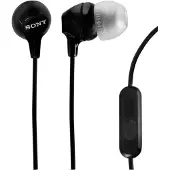Sony MDR-EX15AP In Ear hörlurar Sladd Stereo Svart Headset Mobiltelefon