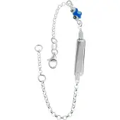 None Barn armband med gravyrbricka och emaljerad bil R142/16