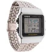 Casio A500WEA-1EF - Armbandsur - digitalt - stainless steel, harts