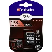 Verbatim Micro SDXC minneskort + adapter 128GB | klass 10 |