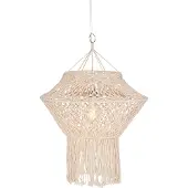 QAZQA Rustik pendellampa macramé 90 cm - String