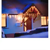 Konstsmide Ljusgardin Istappar Utomhus 24 V 24 LED Varmvit