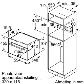 Siemens iQ700 CS656GBS2 - Ugn - inbyggd - fördjupning - bredd: 56 cm - djup: 55 cm - höjd: 45 cm - med självrengöring - Klass A+ - rostfritt stål