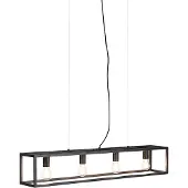 QAZQA Industriell pendellampa svart - Cage 4