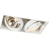 QAZQA Infälld spotlight vit lutbar och roterbar G53 AR111 Trimless 2-ljus - Oneon