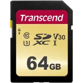 Transcend Sdxc 500s 64gb Class 10 Uhs-i U3 V30 Minneskort