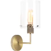 QAZQA Modern vägglampa brons med glas - Dome
